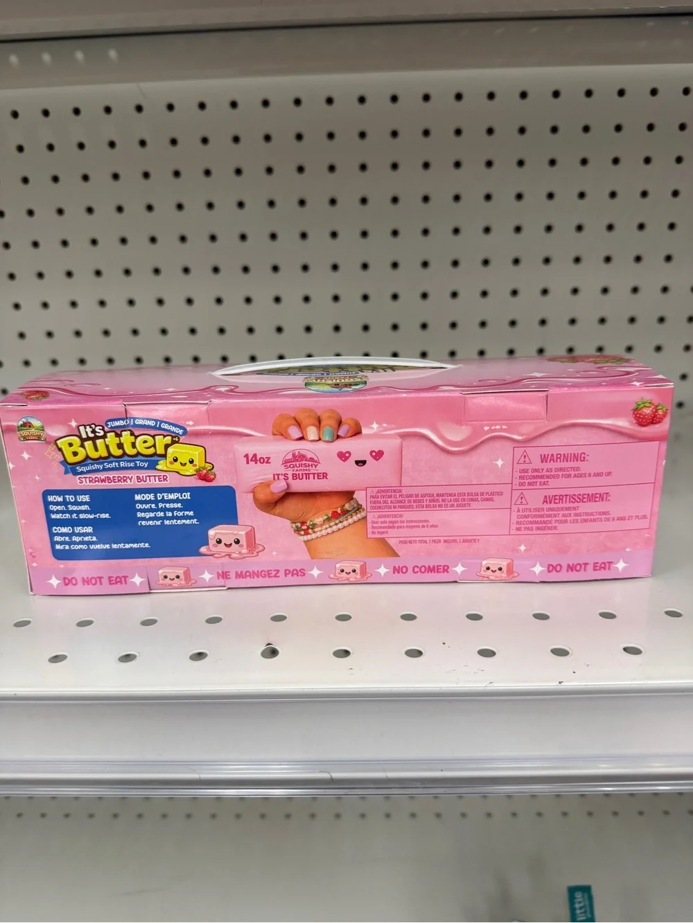 New It's Butter Jumbo Strawberry Scented Squishy Farms Pink Toy XL 10